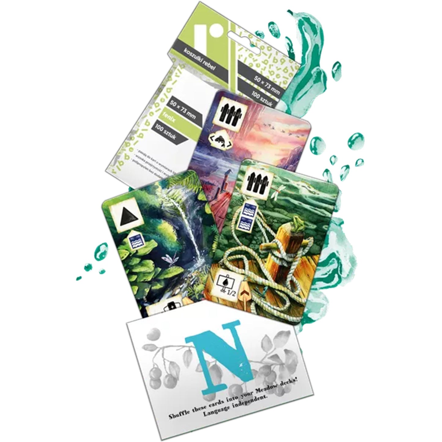 Meadow Downstream Sleeve pack add-on - Phụ kiện bọc bài & Bản mở rộng - Rebel