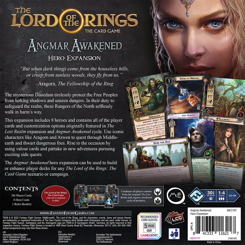 The Lord of the Rings: The Card Game - Angmar Awakened Hero Expansion | Board Game Thẻ Bài Chiến Thuật | Fantasy Flight Games