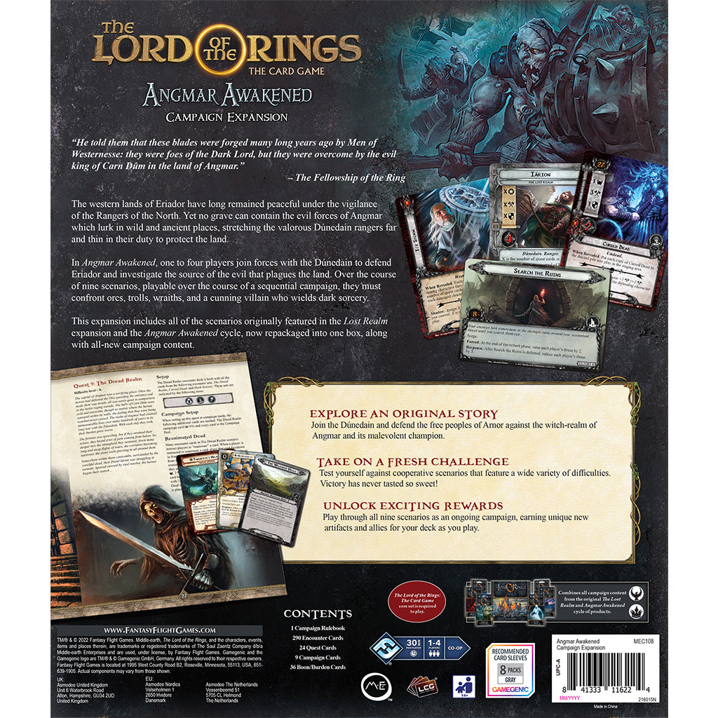 The Lord of the Rings The Card Game Angmar Awakened Campaign Expansion - Bản mở rộng chiến dịch LCG - Fantasy Flight Games