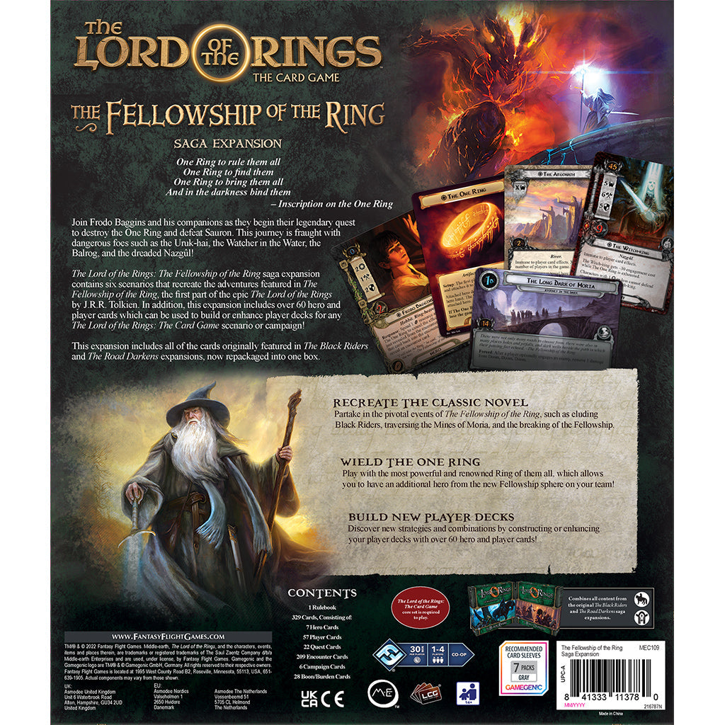 The Lord of the Rings LCG - The Fellowship of the Ring Saga Expansion - Board Game Thẻ Bài Chiến Thuật - Fantasy Flight Games