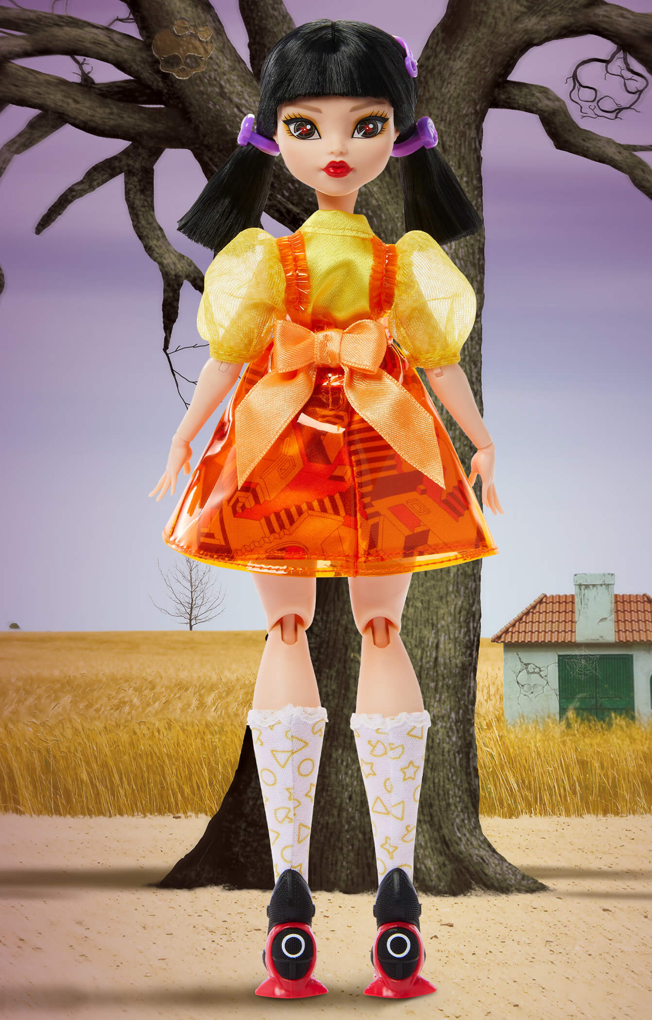 Monster High Skullector Squid Game Young-hee Doll - Búp Bê Sưu Tầm Cao Cấp - HYV95