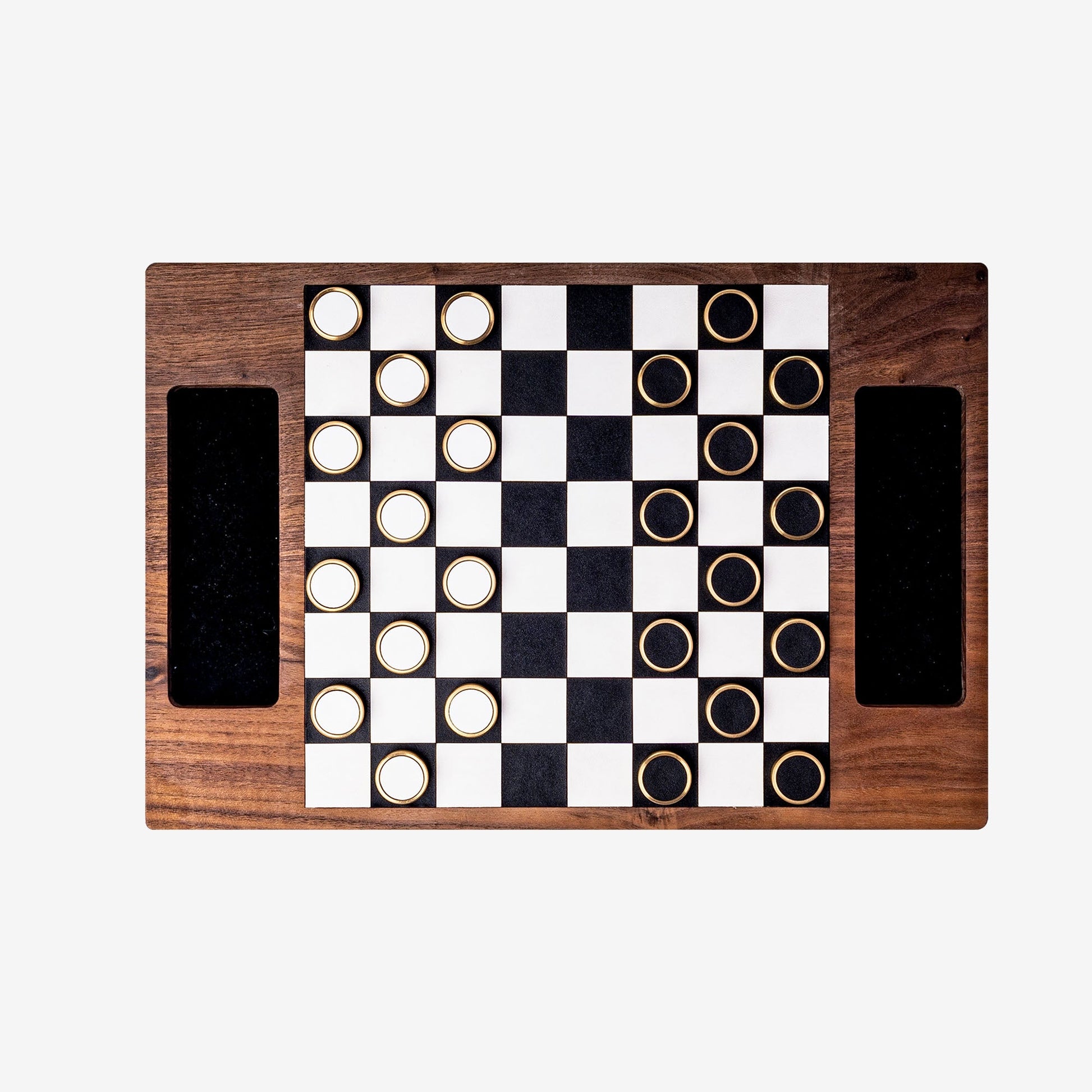 Deluxe Magnetic Wooden Checker