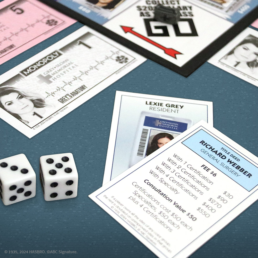 MONOPOLY®: Grey's Anatomy - Trò chơi cờ tỷ phú chủ đề y khoa - The Op Games