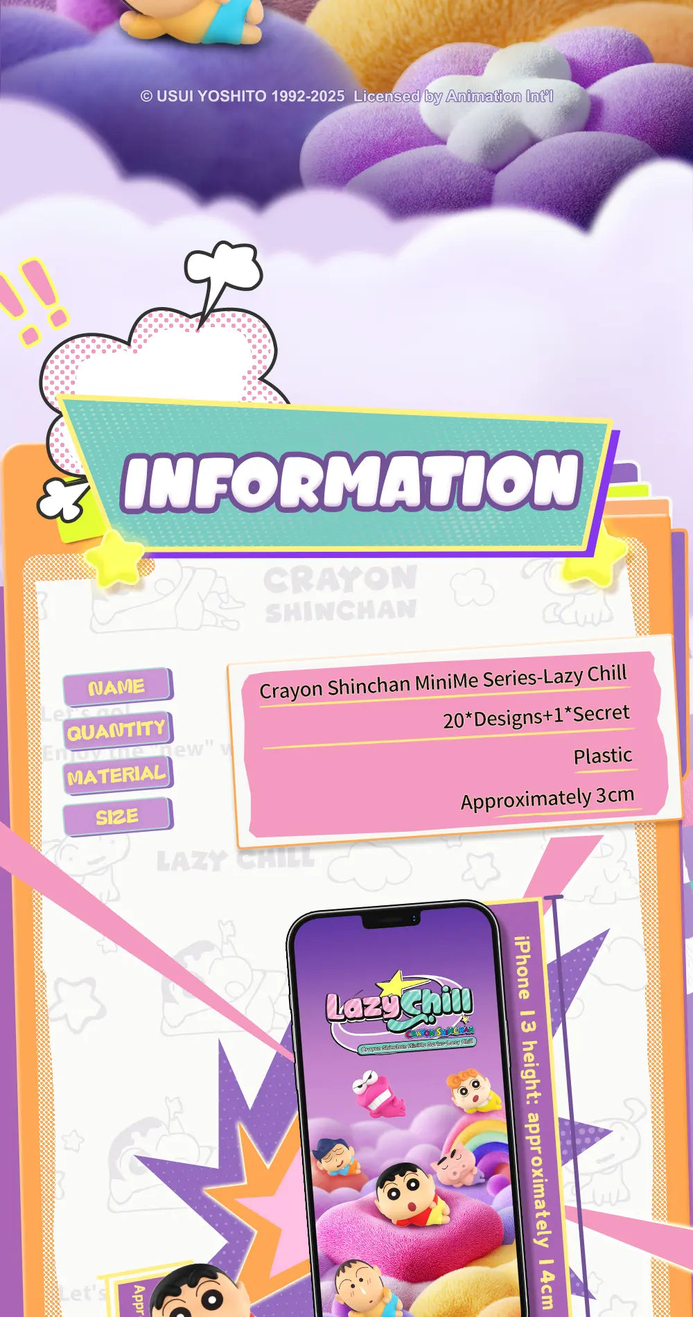 CRAYON SHIN-CHAN MINIME SERIES-LAZY CHILL - Mô hình Blind Box Mini - 52TOYS
