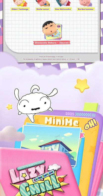 CRAYON SHIN-CHAN MINIME SERIES-LAZY CHILL - Mô hình Blind Box Mini - 52TOYS