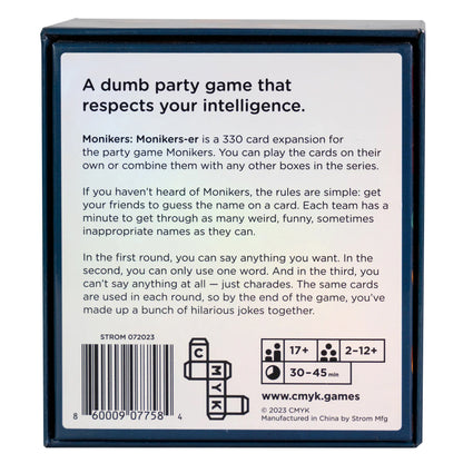 Monikers: Monikers-er Party Game Expansion | Board Game Thẻ Bài Tiệc Tùng | CMYK - Hình ảnh chi tiết 2