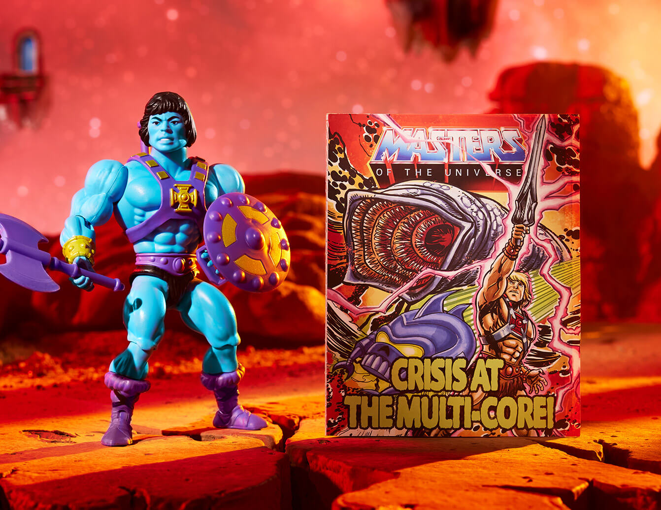 Masters of the Universe Origins He-Skeletor Figure - Mô hình hành động cao cấp Mattel Mattel - ảnh 5 - Action Figure