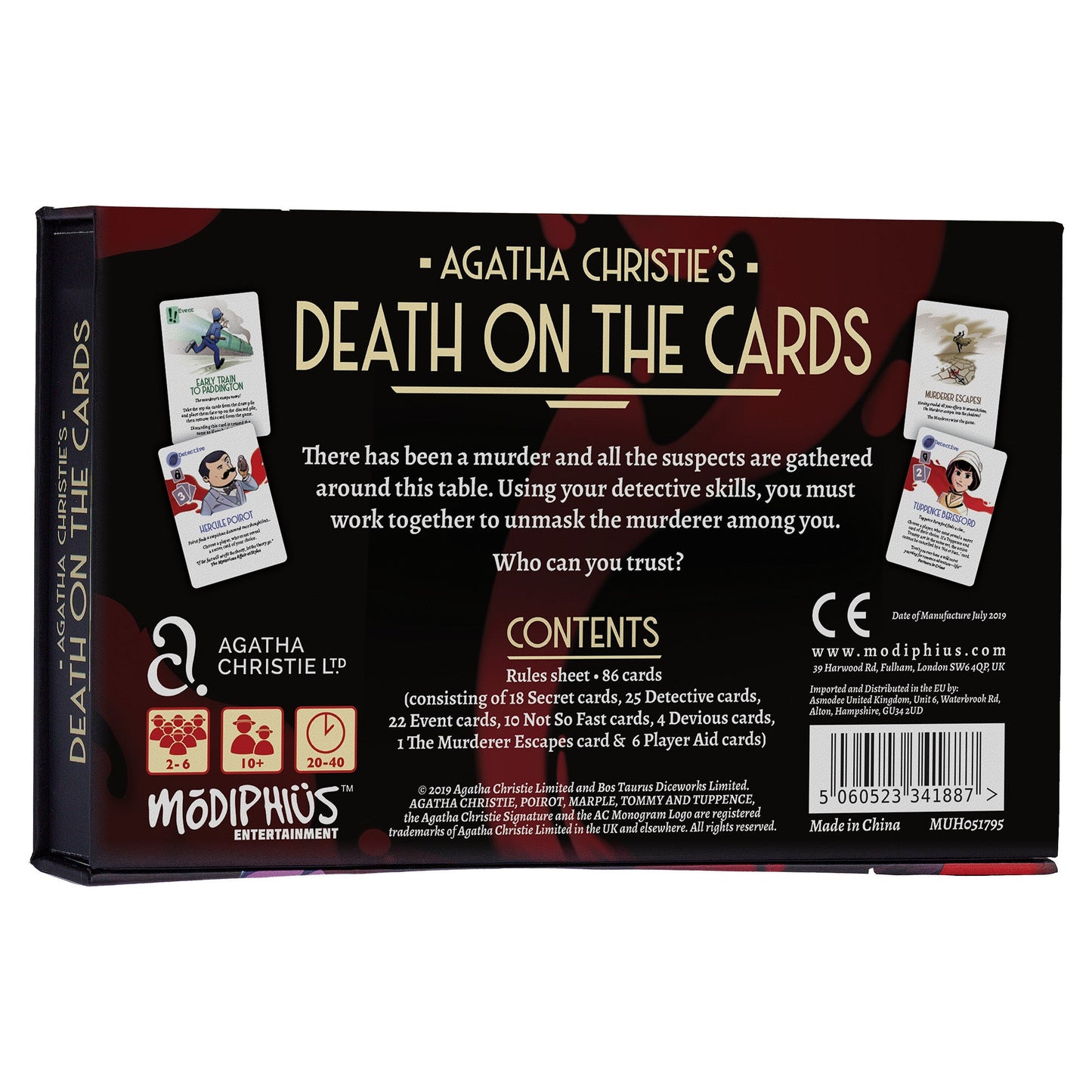 Agatha Christie: Death on the Cards Card Game - Trò chơi thẻ bài trinh thám - Modiphius Entertainment