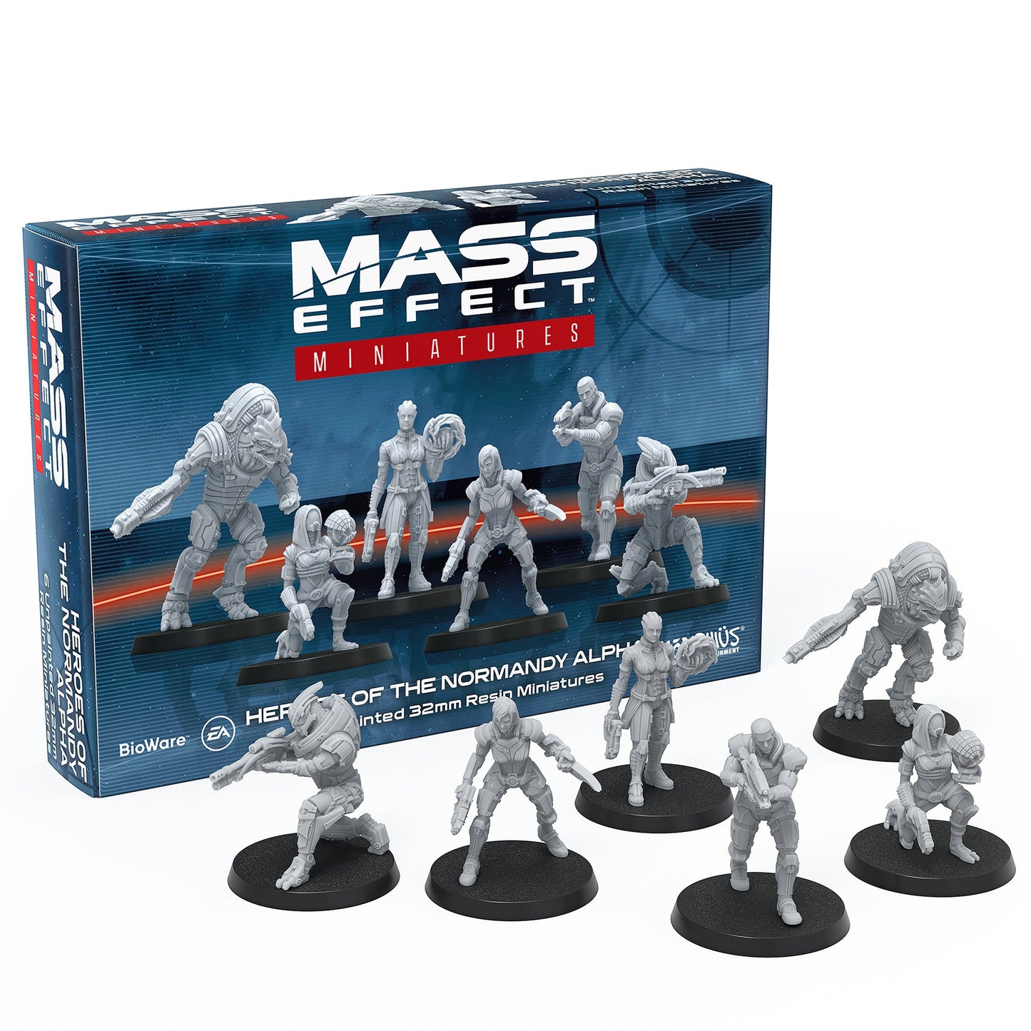 Mass Effect - Heroes of the Normandy Alpha - Resin Collectors Miniatures Set - Bộ Mô Hình Miniature Sưu Tầm Modiphius - Hình ảnh sản phẩm