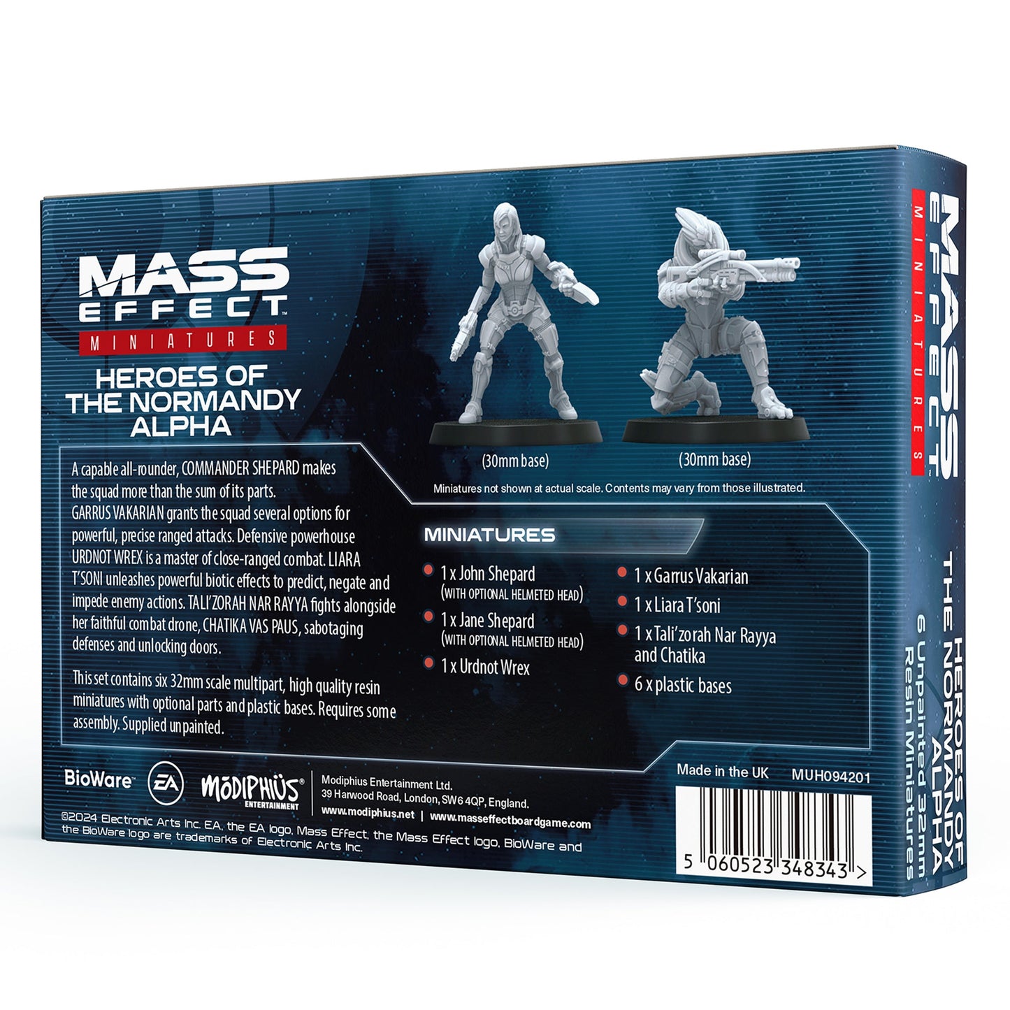 Mass Effect - Heroes of the Normandy Alpha - Resin Collectors Miniatures Set - Bộ Mô Hình Miniature Sưu Tầm Modiphius - Góc nhìn khác 3