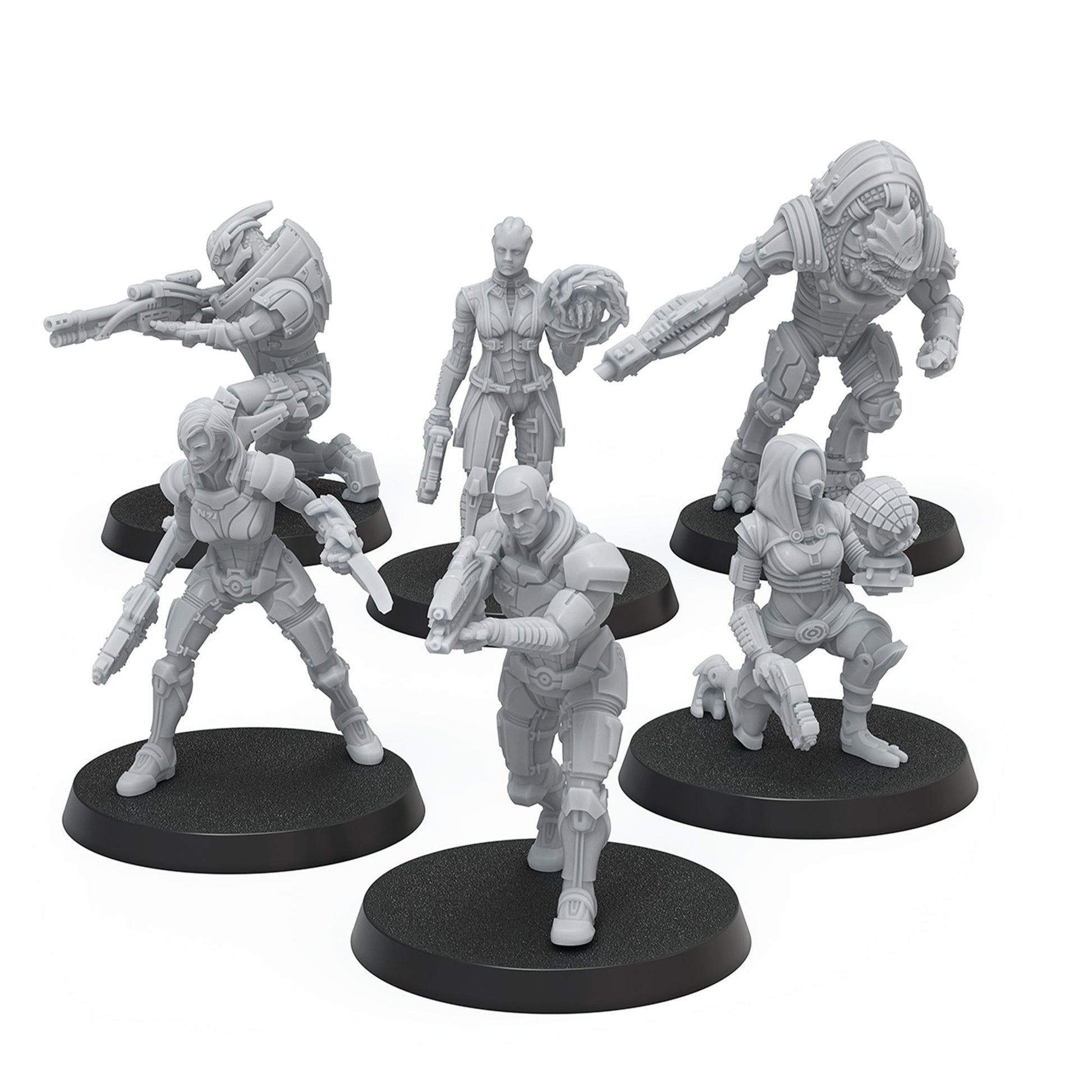 Mass Effect - Heroes of the Normandy Alpha - Resin Collectors Miniatures Set - Bộ Mô Hình Miniature Sưu Tầm Modiphius - Hình ảnh bổ sung 4