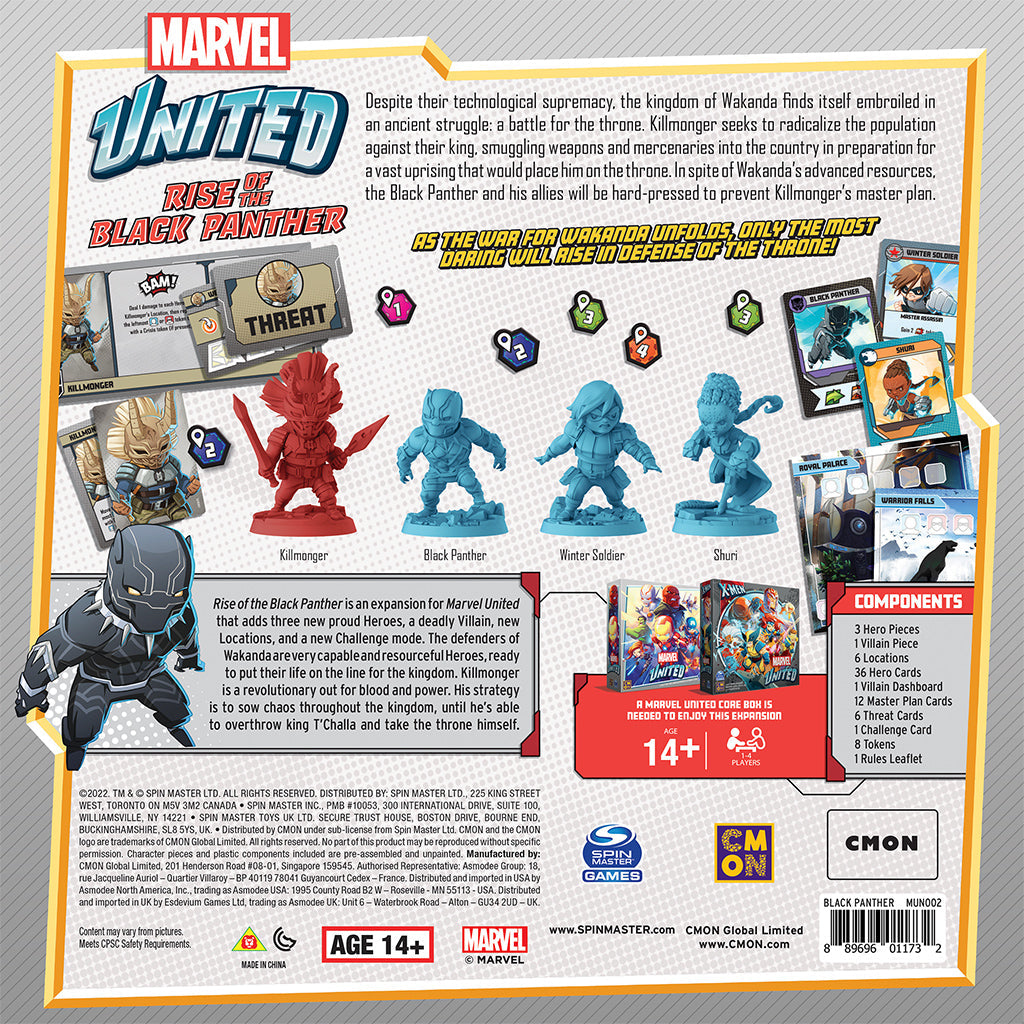Marvel United: Rise of the Black Panther Board Game Expansion - Bản Mở Rộng Board Game Chiến Thuật CMON - Góc nhìn khác 3