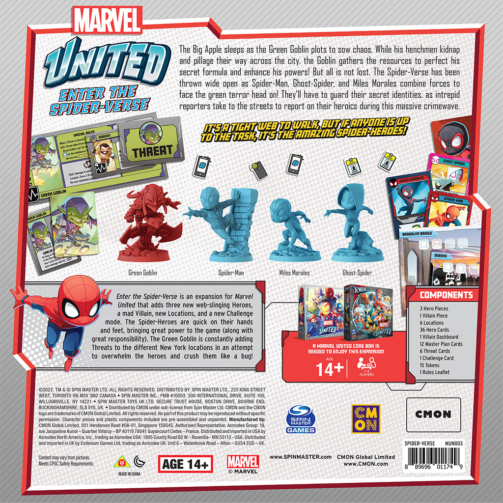 Marvel United: Enter the Spider-Verse - Bản Mở Rộng Board Game Chiến Thuật - CMON