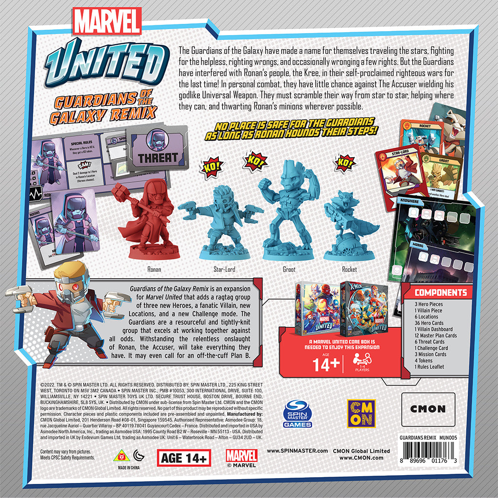 Marvel United: Guardians of the Galaxy Remix Board Game Expansion - Bản Mở Rộng Board Game - CMON