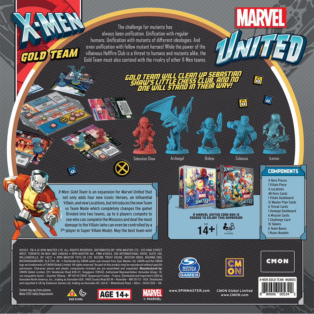 Marvel United X-Men: Gold Team Board Game Expansion - Bản Mở Rộng Board Game Chiến Thuật - CMON