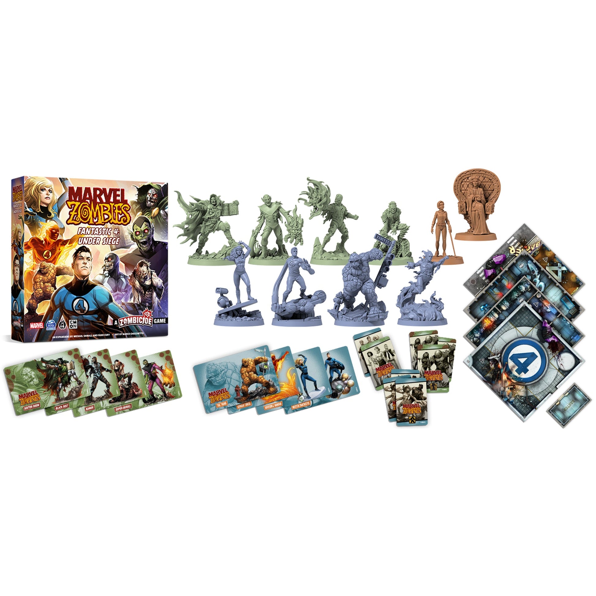 Marvel Zombies Fantastic 4 Under Siege Expansion - Bản Mở Rộng Board Game Chiến Thuật - CMON - Góc nhìn khác 3
