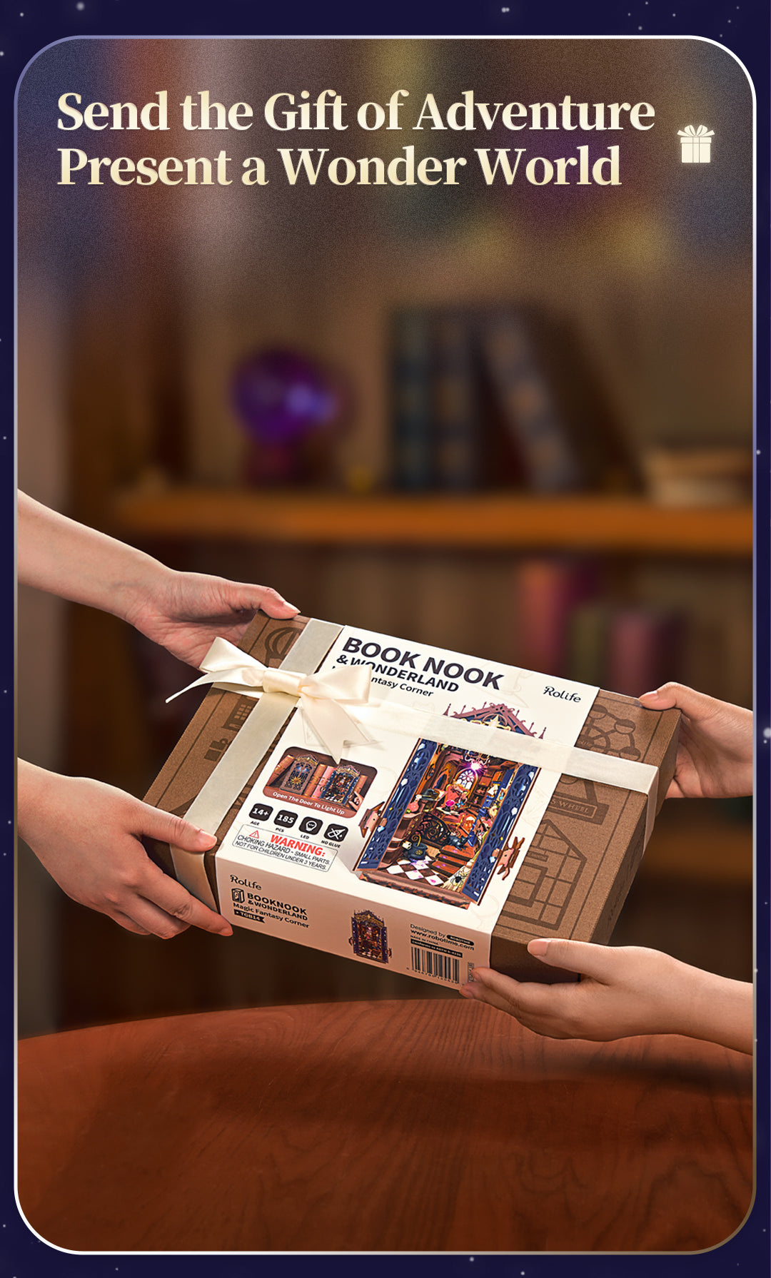 Rolife Magic Fantasy Corner DIY Book Nook Shelf Insert TGB14 - Mô hình Book Nook nhà gỗ DIY - Rolife