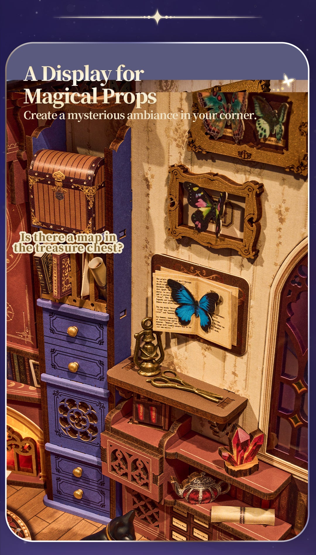 Rolife Magic Fantasy Corner DIY Book Nook Shelf Insert TGB14 - Mô hình Book Nook nhà gỗ DIY - Rolife