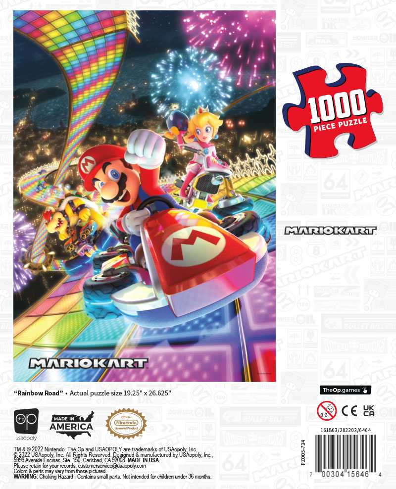 Mario Kart™ "Rainbow Road" 1,000 Piece Puzzle - Bộ xếp hình Jigsaw - The Op Games - Hình ảnh bổ sung 6