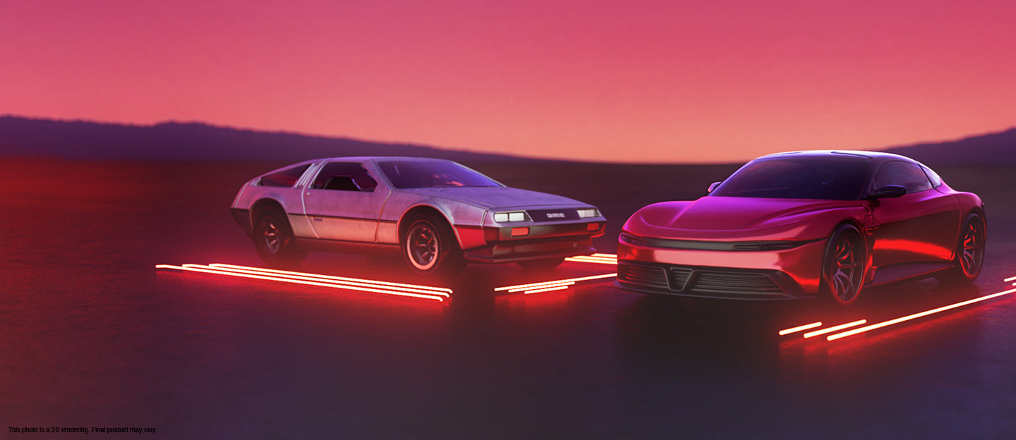 Hot Wheels x DeLorean DMC-12 & Alpha5 Collector Set - Bộ 2 Xe Mô Hình Kim Loại Cao Cấp Tỉ Lệ 1:64 - Hot Wheels Mattel Creatio