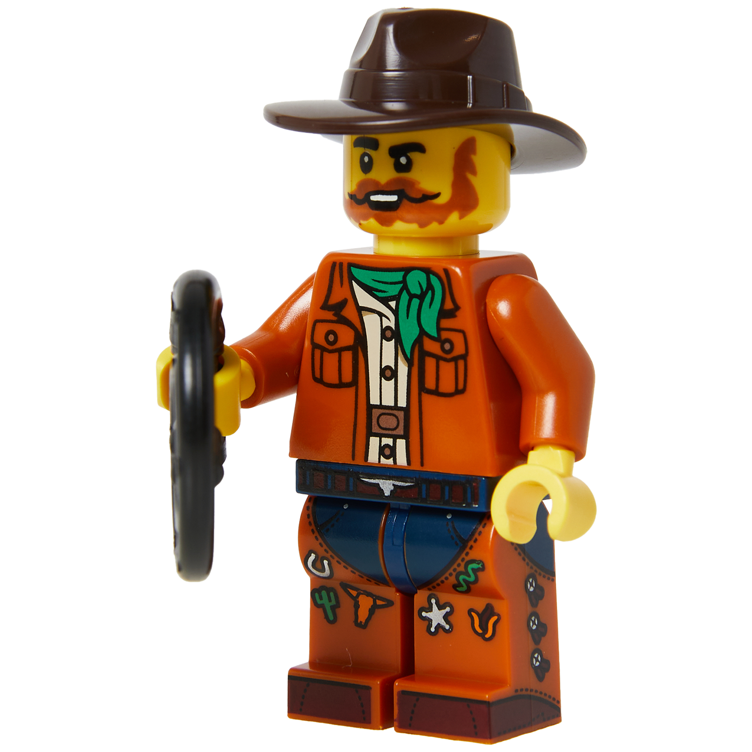 Minifigure Wild Cowboy with Whip - Mô hình nhân vật Cao bồi Hoang dã - LEGO - Hình ảnh sản phẩm