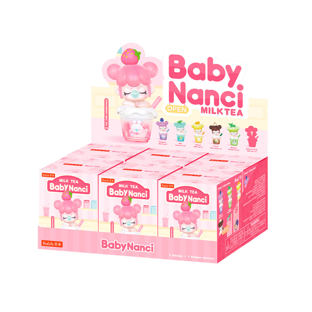 Rolife BabyNanci Surprise Figure Dolls - Milk Tea Series NDXX - Mô hình Blind Box trà sữa (Phát sáng) - Rolife