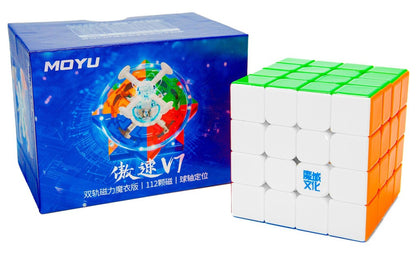MoYu AoSu 4x4 V7 Double-Track (Magnetic, Ball-Core, UV Coated) - Rubik 4x4 Nam Châm Cao Cấp - MoYu AoSu V7 - Hình ảnh sản phẩm
