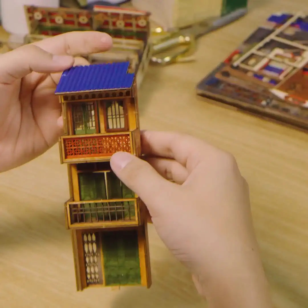 Phố Đường Tàu/ Train Street Hanoi - Việt Nam | Book Nook Mô Hình Gỗ