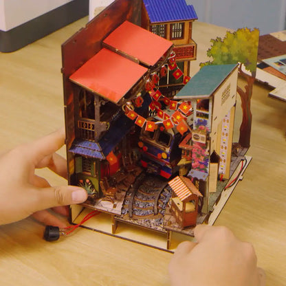 Phố Đường Tàu/ Train Street Hanoi - Việt Nam | Book Nook Mô Hình Gỗ