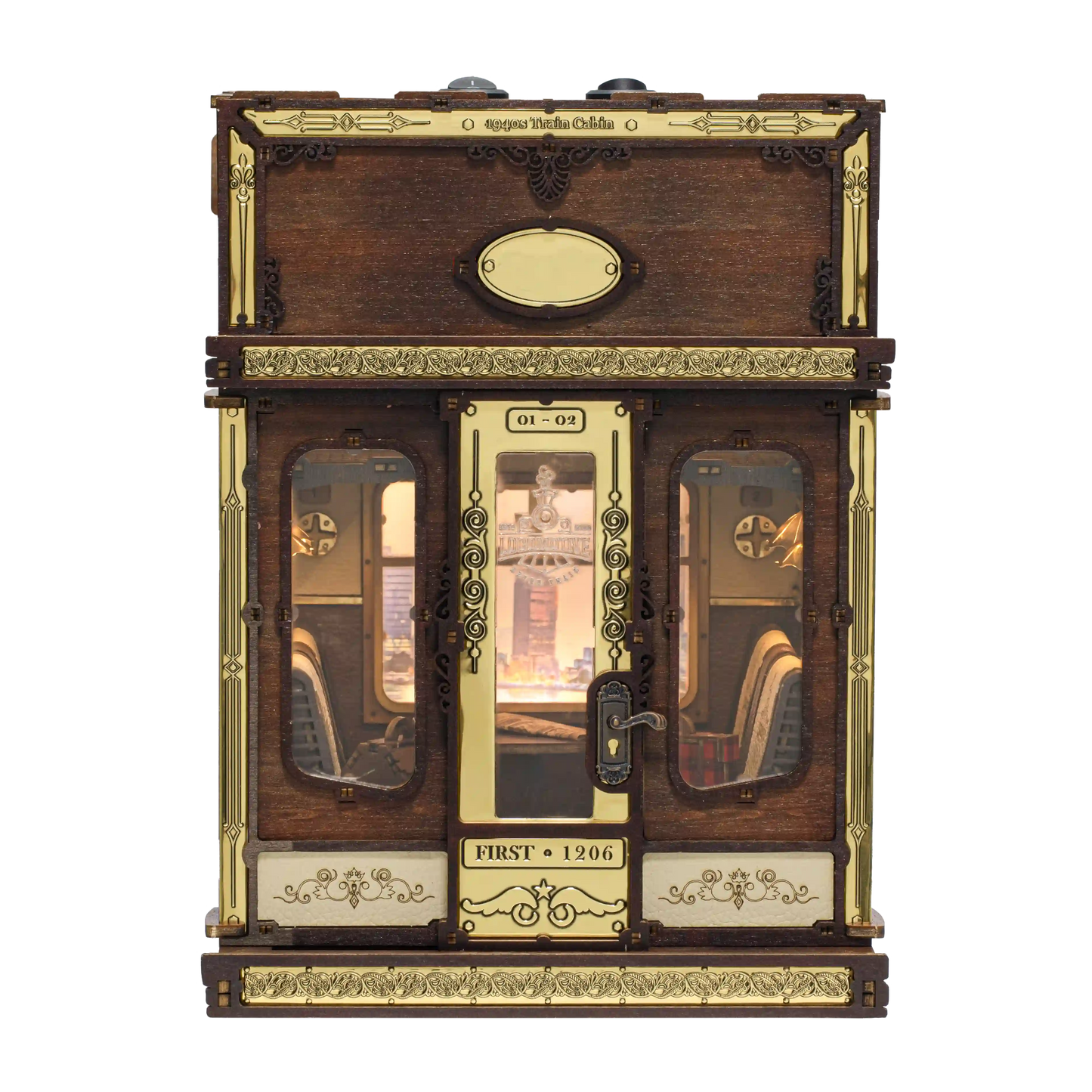 Mô hình Book Nook 1940s Train Cabin - Khoang Tàu Châu Âu Cổ Điển - Hình ảnh sản phẩm