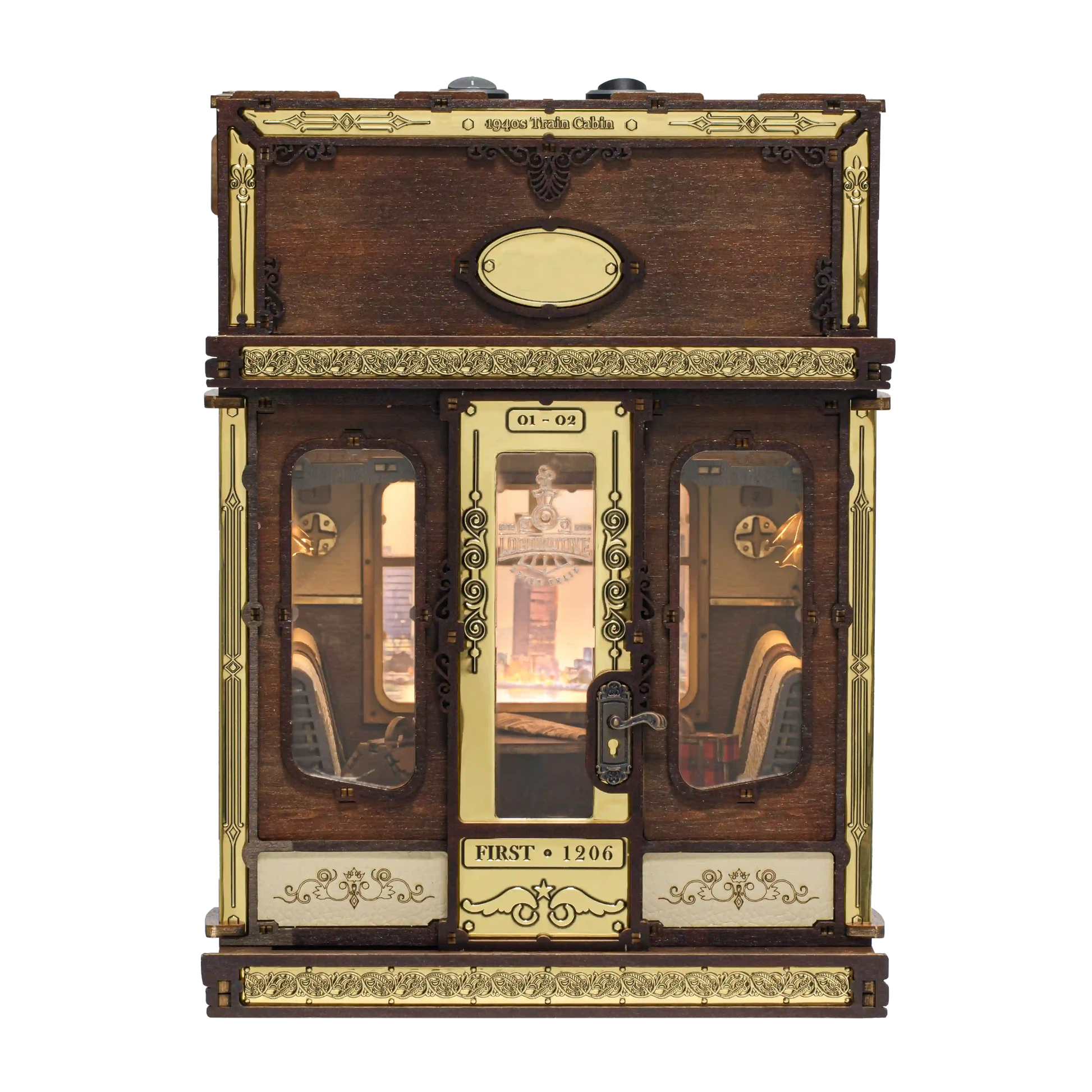 Mô hình Book Nook 1940s Train Cabin - Khoang Tàu Châu Âu Cổ Điển - Hình ảnh sản phẩm