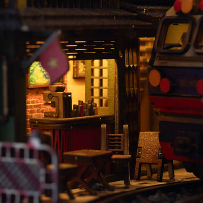 Phố Đường Tàu/ Train Street Hanoi - Việt Nam | Book Nook Mô Hình Gỗ