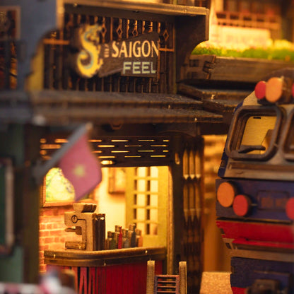 Phố Đường Tàu/ Train Street Hanoi - Việt Nam | Book Nook Mô Hình Gỗ