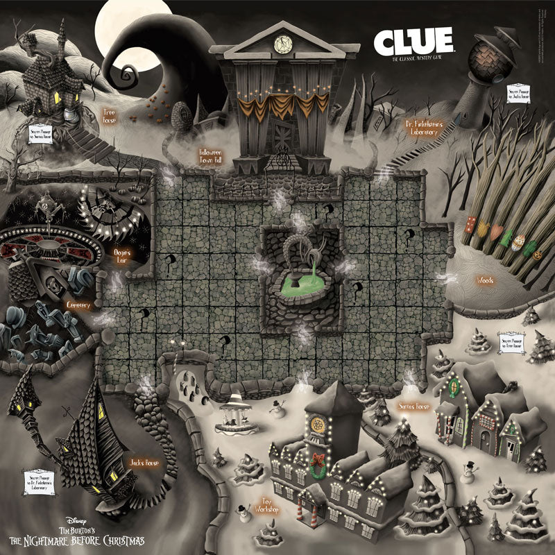 CLUE®: Disney Tim Burton's The Nightmare Before Christmas - Trò chơi board game giải đố - The Op Games