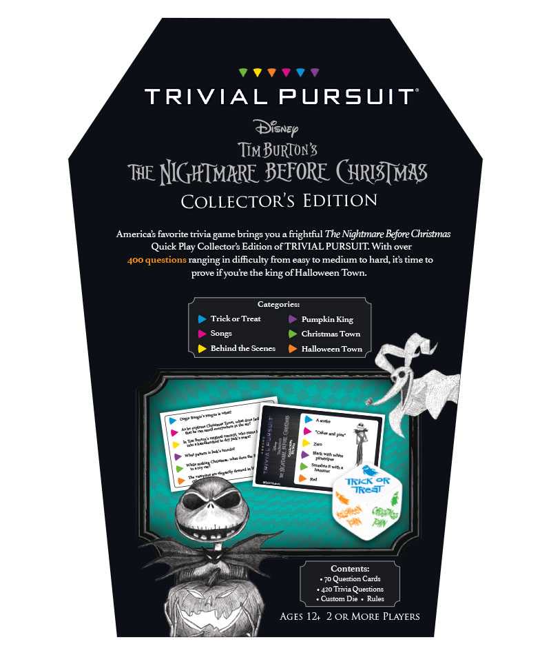 TRIVIAL PURSUIT®: Disney Tim Burton's The Nightmare Before Christmas Collector's Edition - Board Game Đố Vui - The Op Games