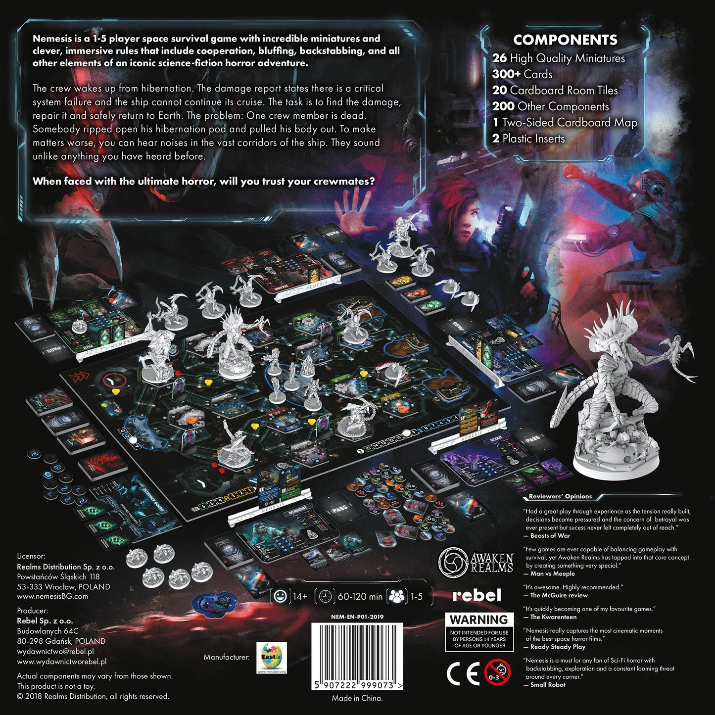 Nemesis Board Game - Trò chơi Sinh tồn Kinh dị Khoa học Viễn tưởng - Rebel