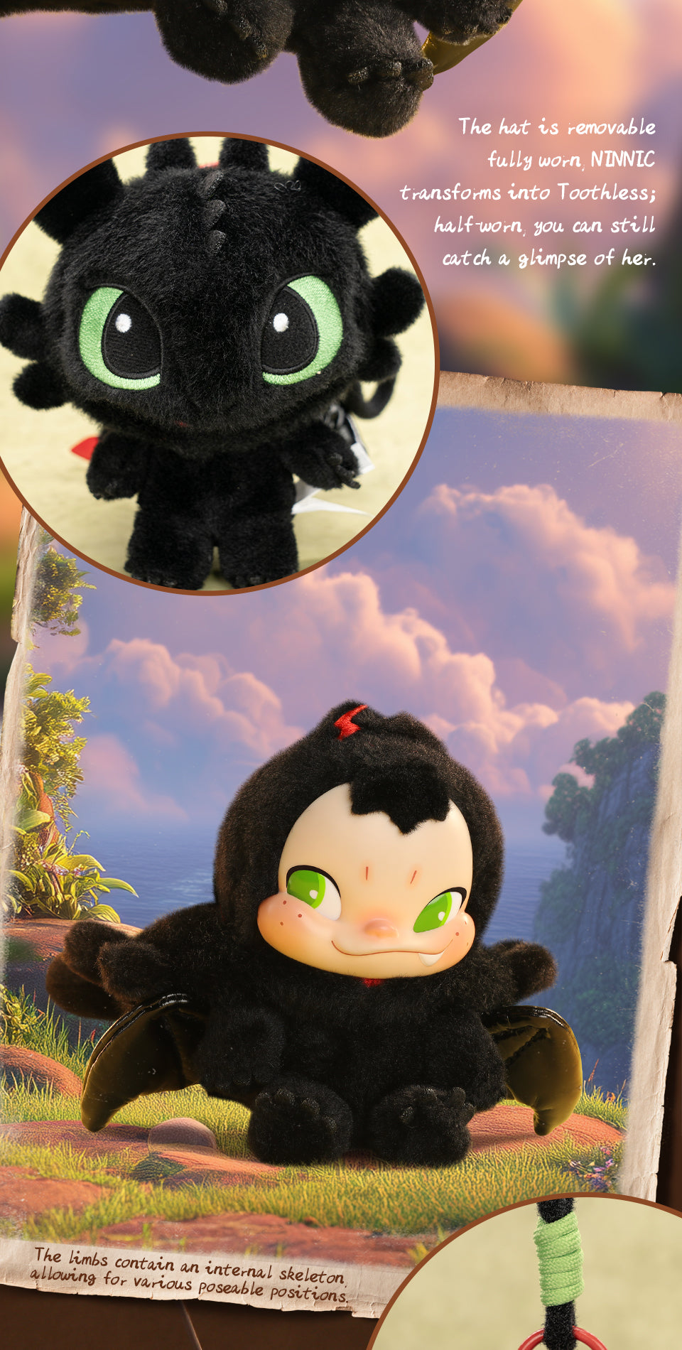 NINNIC & TOOTHLESS LIMITED EDITION PLUSH TOY - Gấu bông nghệ thuật bản giới hạn - 52TOYS