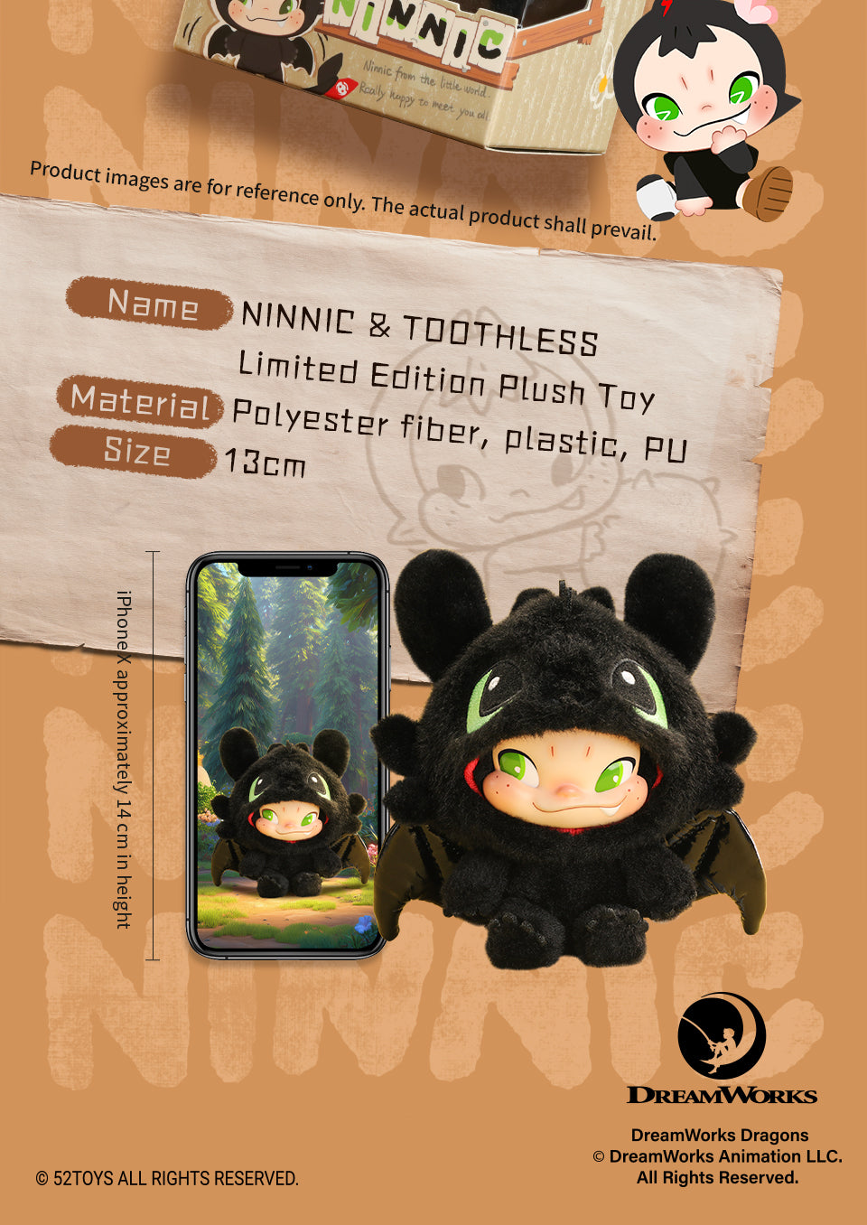 NINNIC & TOOTHLESS LIMITED EDITION PLUSH TOY - Gấu bông nghệ thuật bản giới hạn - 52TOYS