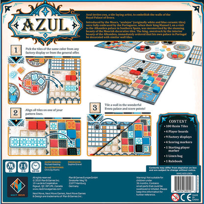 Azul Board Game - Trò chơi chiến thuật xếp gạch Mosaic - Next Move Games