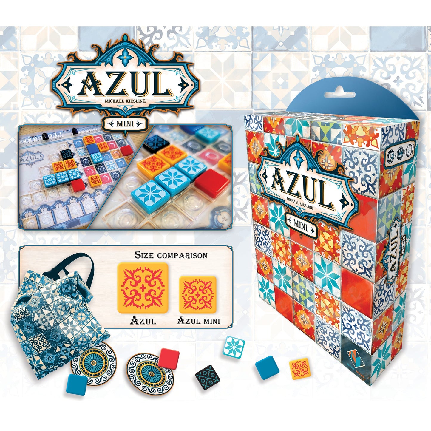 Azul Mini Board Game - Trò chơi chiến thuật xếp gạch bản thu nhỏ - Next Move Games