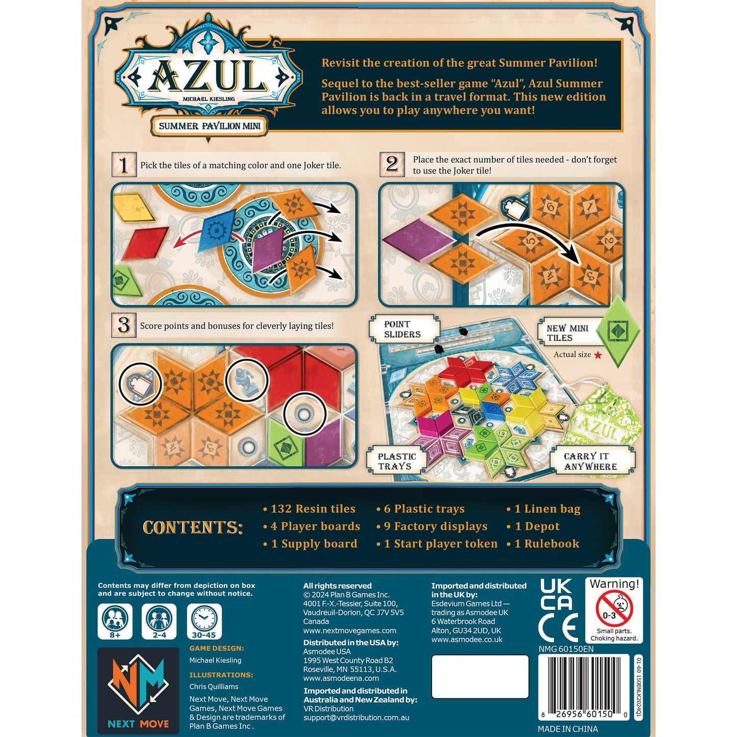 Azul Summer Pavilion Mini - Board Game Chiến Thuật Bản Du Lịch - Asmodee