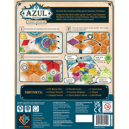 Azul Summer Pavilion Mini - Board Game Chiến Thuật Bản Du Lịch - Asmodee