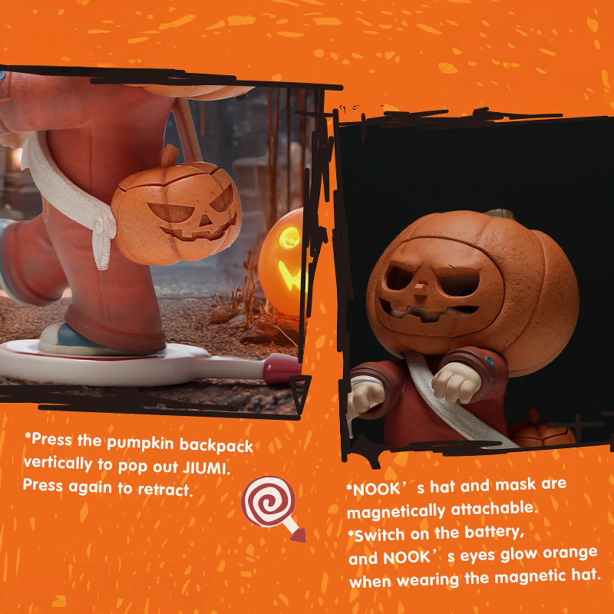 NOOK – PUMPKIN MISCHIEF 150% LIMITED EDITION - Mô hình Art Toy Phiên Bản Giới Hạn - 52TOYS
