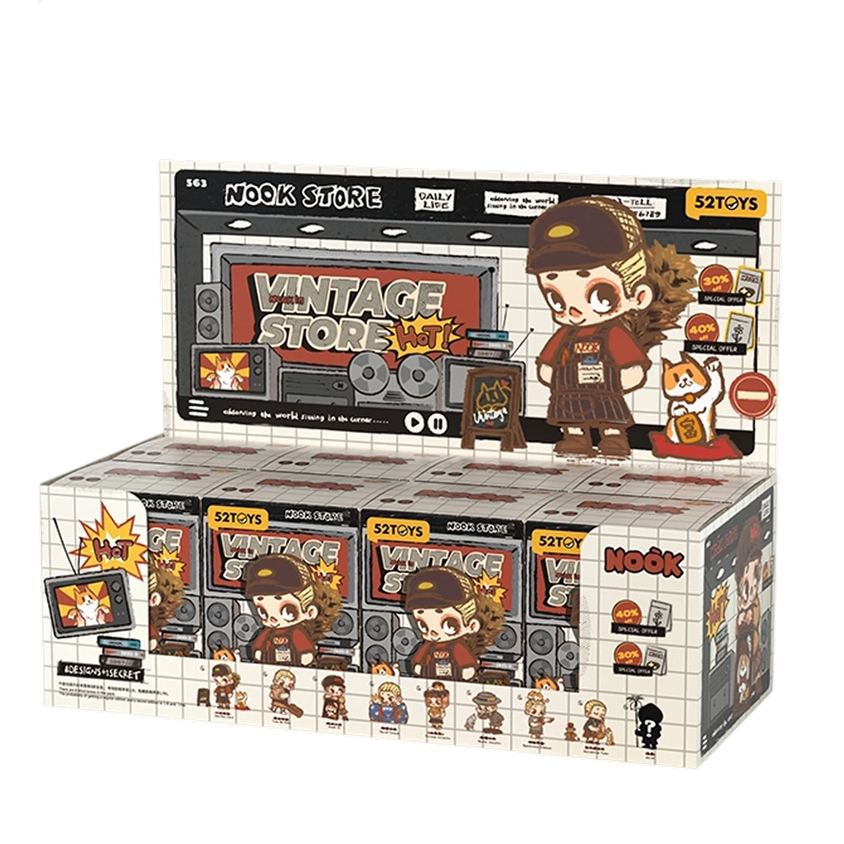 NOOK IN VINTAGE STORE - Mô hình Blind Box Art Toy - 52TOYS