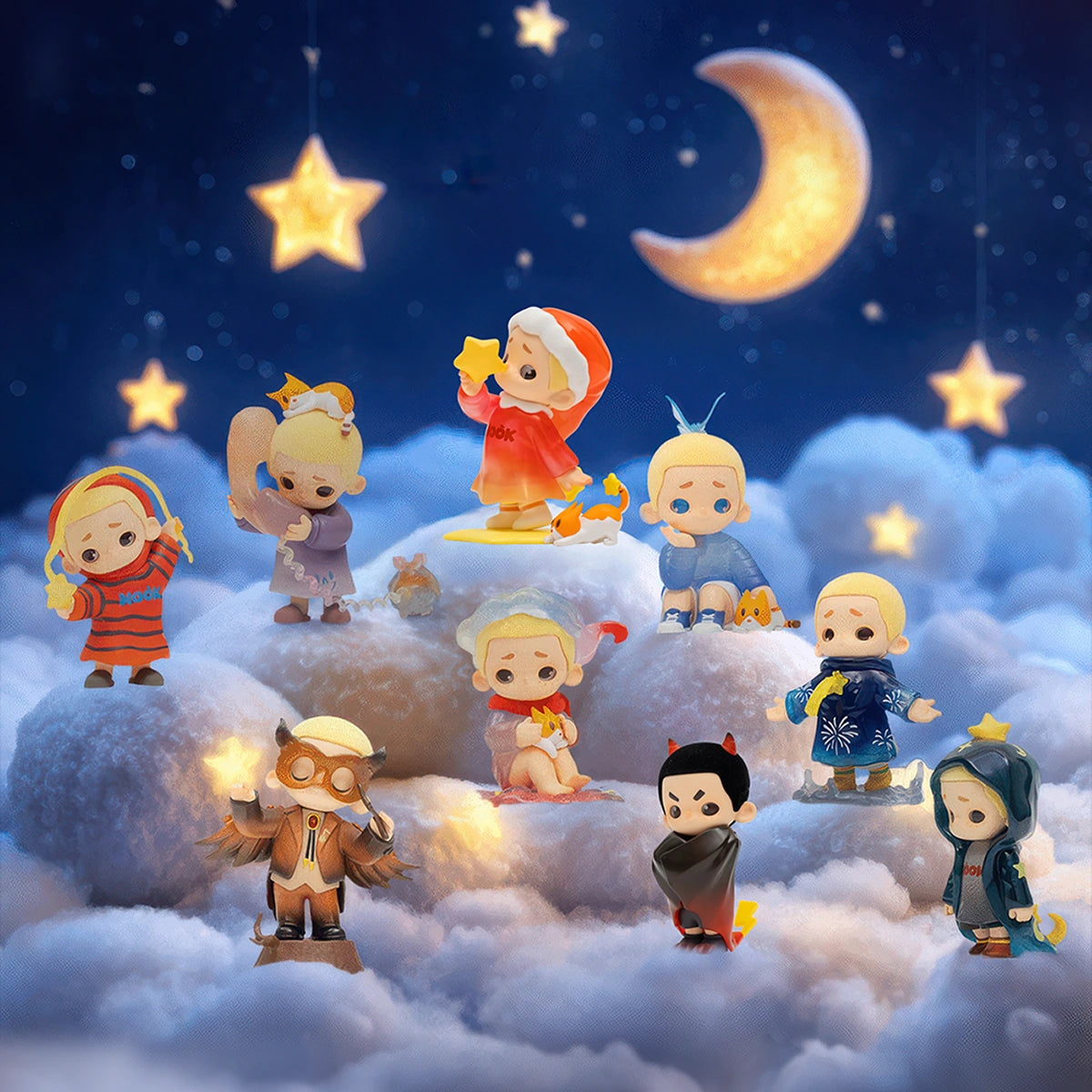 NOOK MY LITTLE UNIVERSE AT NIGHT - Mô hình Blind Box Art Toy Phủ Nhung - 52TOYS