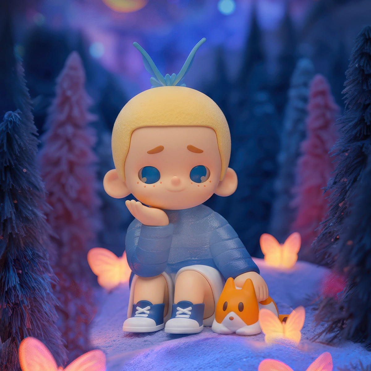 NOOK MY LITTLE UNIVERSE AT NIGHT - Mô hình Blind Box Art Toy Phủ Nhung - 52TOYS