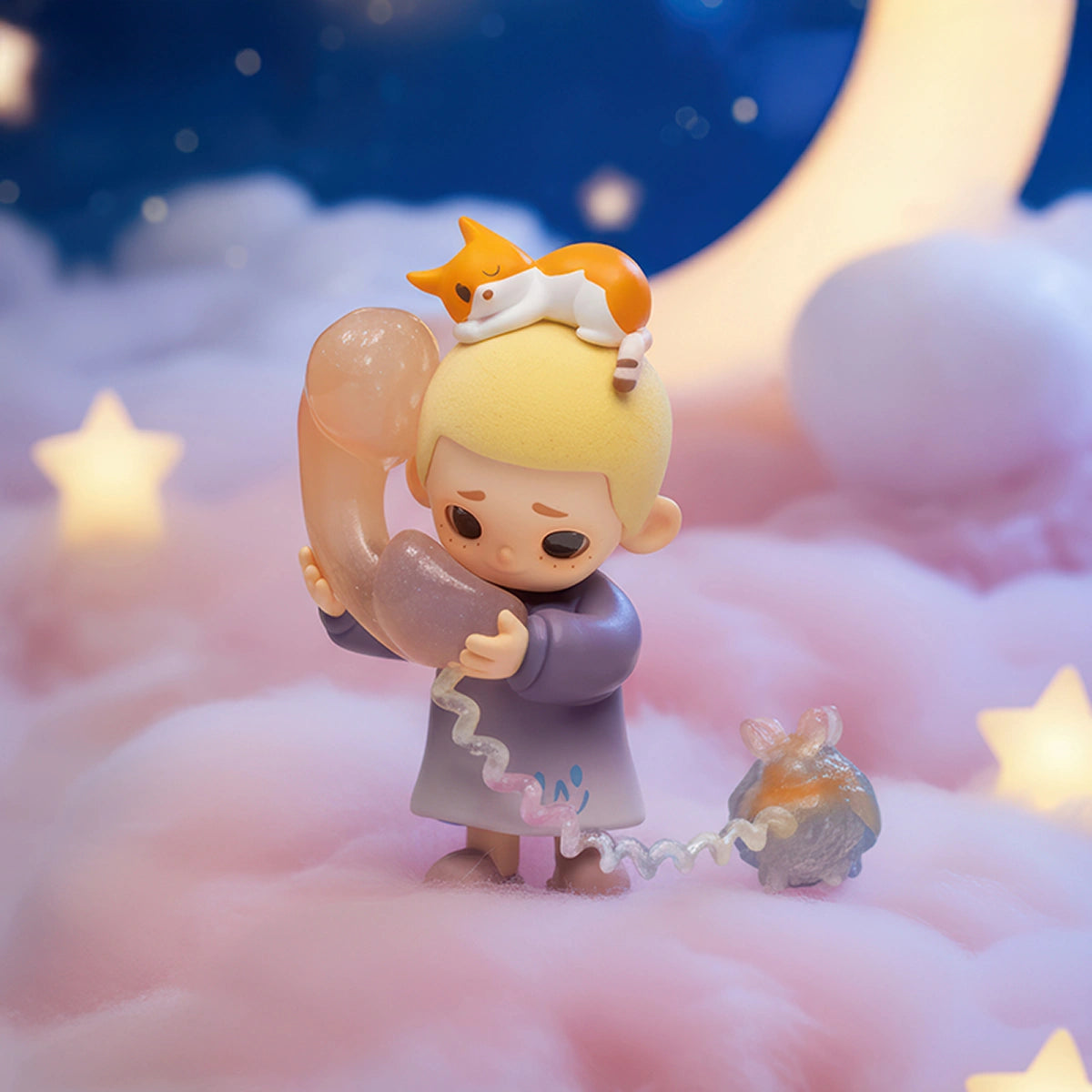 NOOK MY LITTLE UNIVERSE AT NIGHT - Mô hình Blind Box Art Toy Phủ Nhung - 52TOYS