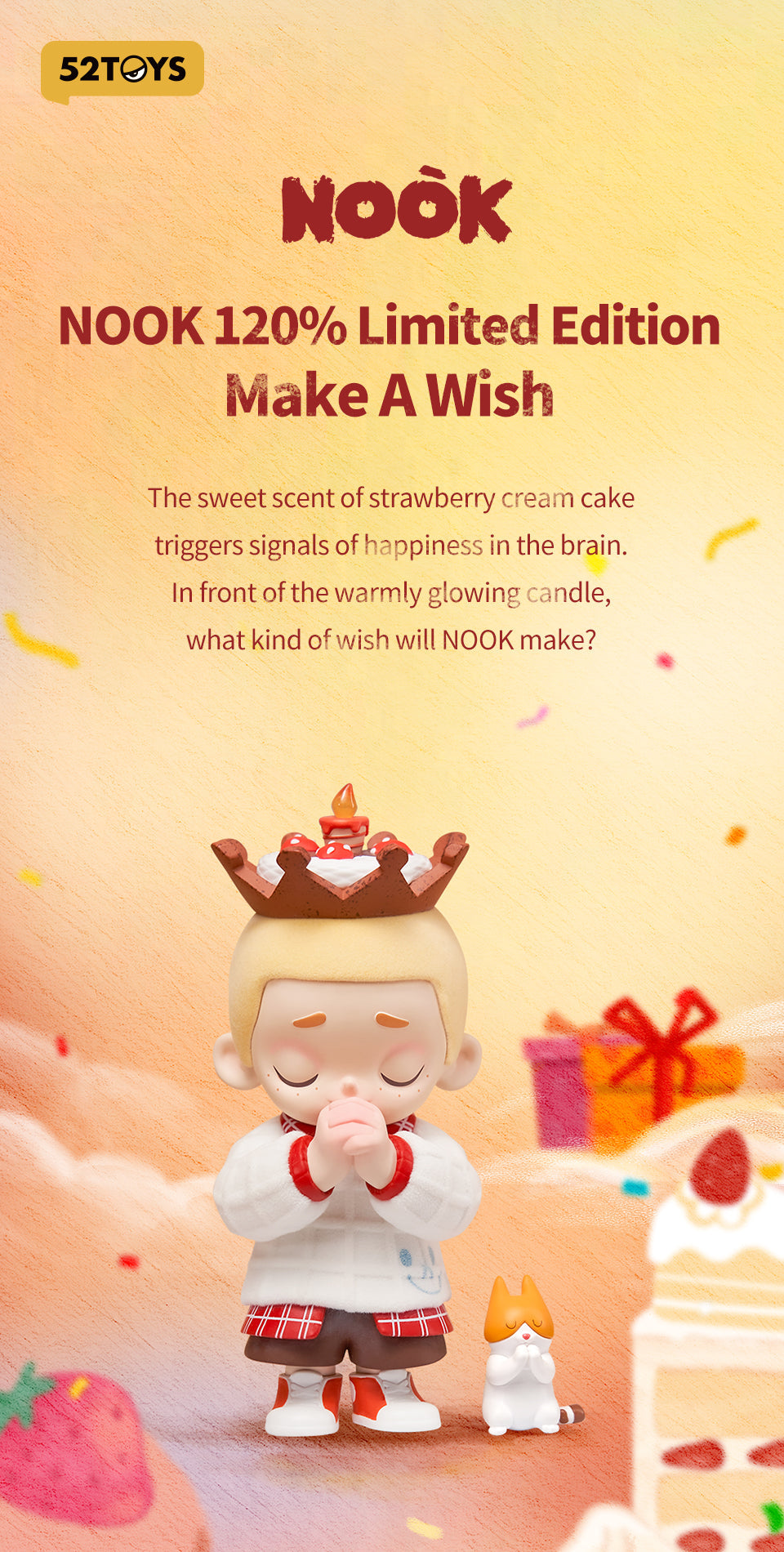 NOOK - MAKE A WISH 120% LIMITED EDITION - Mô hình Art Toy Sưu Tầm - 52TOYS