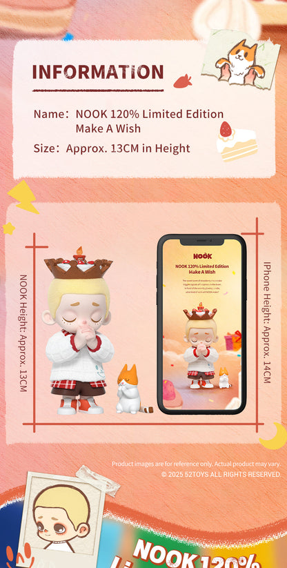NOOK - MAKE A WISH 120% LIMITED EDITION - Mô hình Art Toy Sưu Tầm - 52TOYS