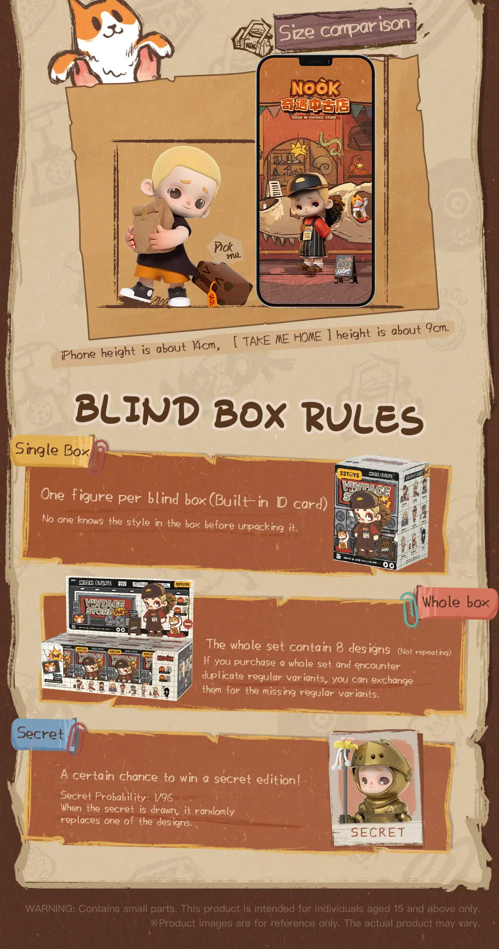 NOOK IN VINTAGE STORE - Mô hình Blind Box Art Toy - 52TOYS